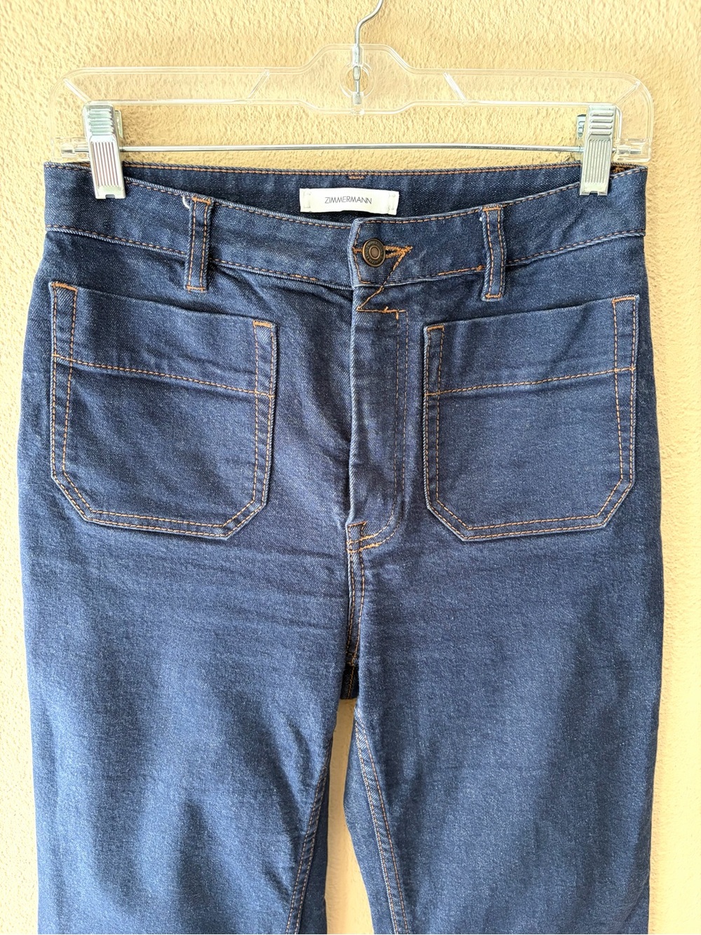 Zimmermann Kaleidoscope Cuffed Crop Jeans in Ink Wash Size 28 - Picture 4 of 11